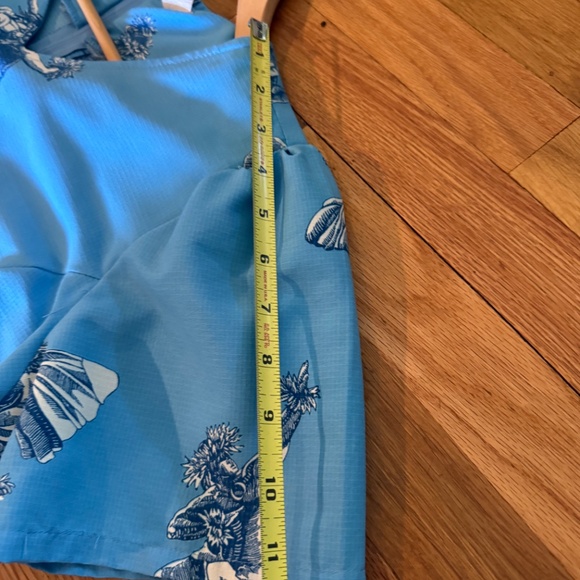 Vintage Blue Tropical Women’s Large 12 Dress Luau From Hilton Hawaiian Village. - Picture 9 of 13